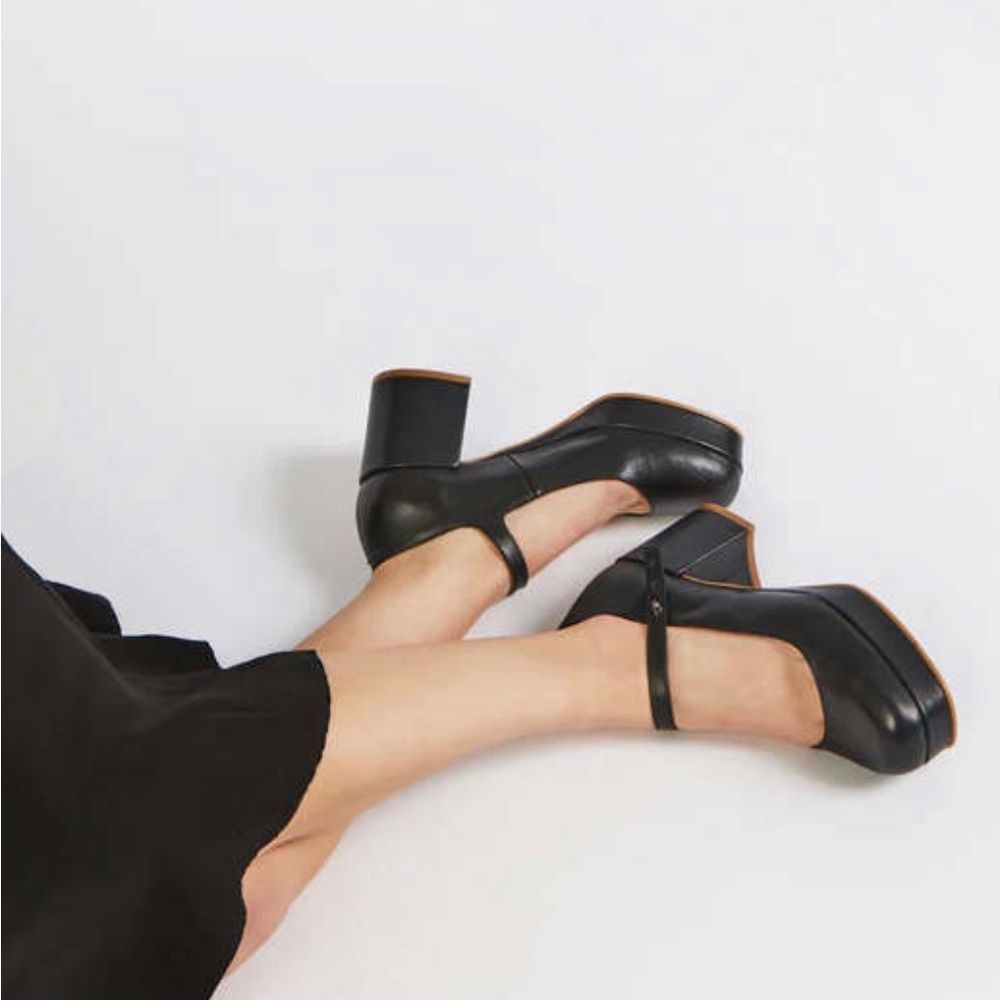 Super comfortable Mary Janes with a platform.